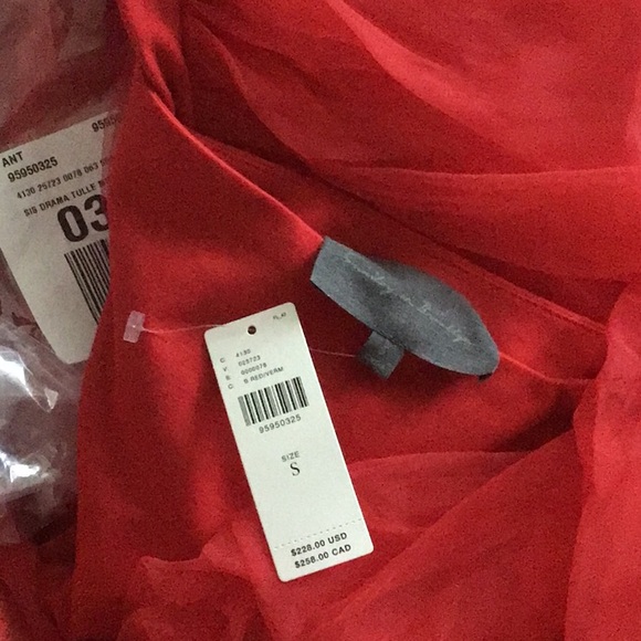 Anthropologie Be My Valentine Sunday in Brooklyn Drama Tulle Mini Red Hot Dress - Picture 10 of 14